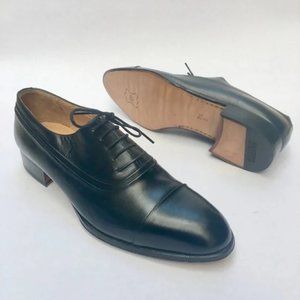 Bally Oxfords Cap Toe Cagney Black Dress Shoes 7.5 D